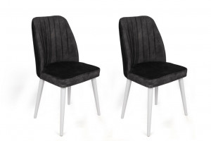 Set de 2 scaune Alfa-497, Antracit- Alb - Img 1
