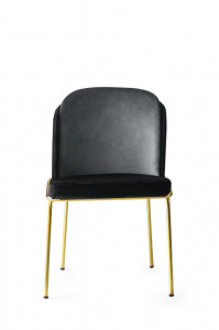 Set de 4 scaune Dore, Negru Auriu - Img 2