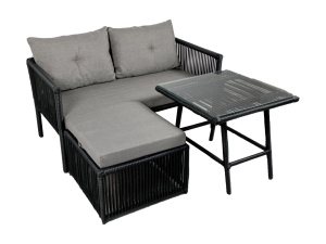 Set de gradina Shangai 8 Gri 158x62x62 cm