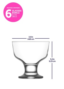 Set de pahare, 6 bucati LV Transparent 9.85x9.85x9.25 cm - Img 7