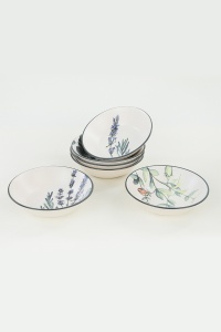 Set farfurii, 6 bucati Entrada Alb 18x18x18 cm - Img 2