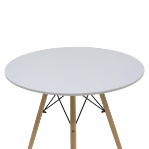 Set masa si scaune 5 piese Julita Alb 80x80x73 cm - Img 7