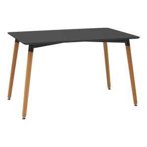 Set masa si scaune 5 piese Natali-Noor Negru 120x80x76 cm - Img 5