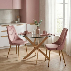 Set masa si scaune dining 3 buc. Azori - Antoro, Mar putred, 80x80x75 cm