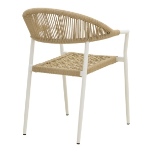 Set masa si scaune dining, 7 buc, Dagyn Ammos, Pako, Alb 240x90x76 cm - Img 10