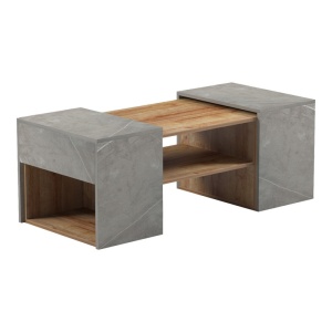 Set Masuta de cafea 3 buc Morfi Maro 105x45x37 cm - Img 2