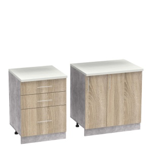 Set mobila bucatarie 4 buc Festa ΙII Pako World Sonoma 140x60x85 cm - Img 2