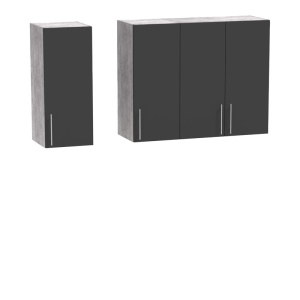 Set mobila bucatarie 4 buc Festa II Pako World Antracit 120x60x85 cm - Img 3