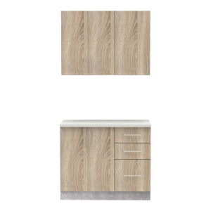 Set mobila bucatarie Festa Pako World Sonoma 100x60x85 cm - Img 4