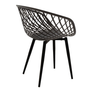 Set mobilier de sufragerie 5 piese Ezra, Negru, 100x100x75 cm - Img 6