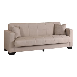 Set mobilier studenti canapea si masuta de cafea, 2 buc, Haze, Gri deschis, 210x84x83 cm - Img 3