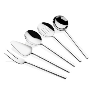 Set ustensile servire 5 bucati Allegra Argintiu 23.5x23.5x4 cm - Img 3