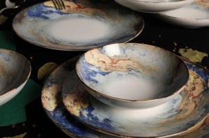 Set vesela de masa (24 bucati) GBSATN24Y4101615 Alb 25x25x2 cm - Img 2