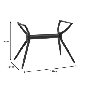 Stalp picior suport blat masuta de cafea Herno alb 106x61x73 cm - Img 5