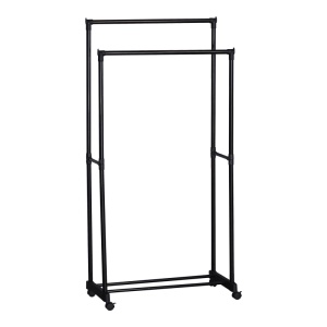 Suport pentru haine, Ganco, Negru, 39x74.5x157 cm