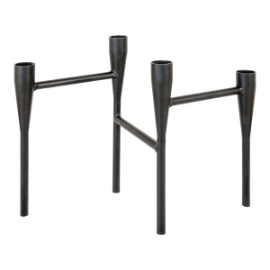 Suport pentru lumanari, Negru, 28x15x21 cm - Img 3