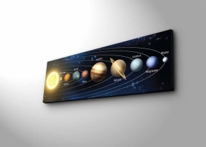 Tablou canvas iluminat LED 3090NASA-021 Multicolor 30x90x3 cm - Img 4