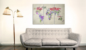 Tablou din plută - Colorful Countries [Cork Map] 60x40 cm - Img 2