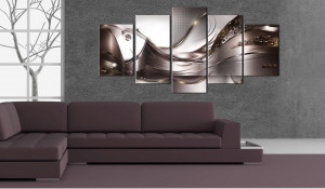 Tablou - Golden Storm 100x50 cm - Img 2