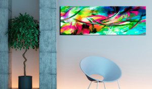 Tablou - Madness of color 150x50 cm - Img 2