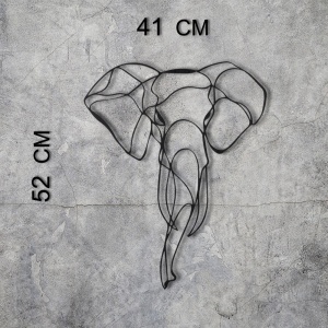Tablou metalic Elephant Negru 52x41 cm - Img 4