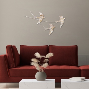 Tablou metalic Wallow Multicolor 42x70 cm - Img 3