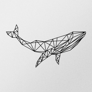 Tablou metalic Whale Negru 56x31 cm - Img 4
