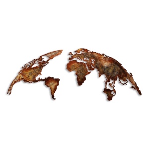 Tablou metalic World Multicolor 150x59x1.5 cm - Img 6
