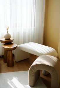 Taburet Nu Alb 106x45x46 cm - Img 2