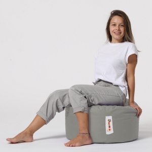 Taburet puf beanbag de gradina Round Gri - Img 6