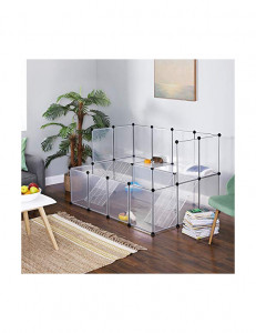 Tarc pentru animale de companie, Songmics, Alb, LPC004W01, 143 x 108 x 92 cm - Img 2