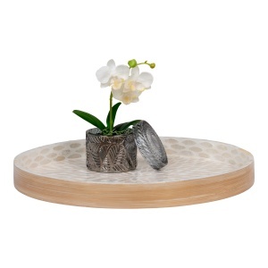 Tava decorativa, Bej, 40x40x3.5 cm - Img 3