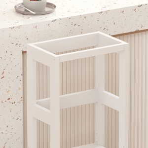 Turn de invatare pentru copii, din lemn Montessori Chiquel Alb 45.7x51x90 cm - Img 5