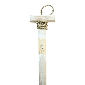 Vasla decorativa de perete Boon Alb 20x3x120 cm - Img 2