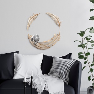 Accesoriu decorativ de perete Love Birds Crem 41x21x4 cm - Img 3