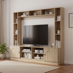 Ansamblu comoda TV, Ambera, Stejar, 200x40x171.5 cm