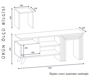 Ansamblu Comoda TV Nature Alb-Walnut - Img 6