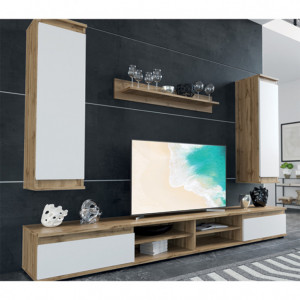 Ansamblu Comoda TV Sandro Oak 175x37x160 cm - Img 3