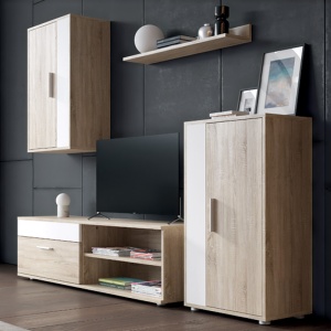 Ansamblu Comoda TV Zafira Sonoma 200x35x190 cm