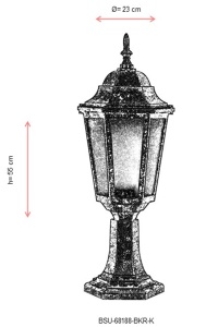 Aplica de perete exterior 68188 Maro 55x23 cm - Img 3