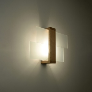 Aplica Feniks din lemn, Natural 43x12x30 cm - Img 3