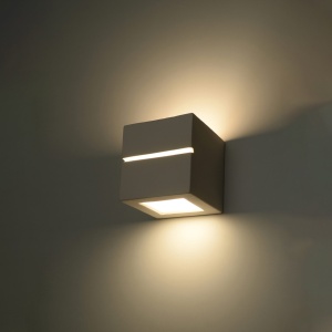 Aplica Leo Line din ceramica Alb 14x14x14 cm - Img 3