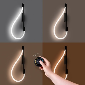Aplica perete LED Galakse Negru 2700-6500K 36x7.5x90 cm - Img 8