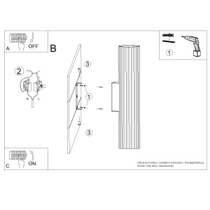Aplica perete LED Ivar Alb 3000K 6.4x8.4x30 cm - Img 3