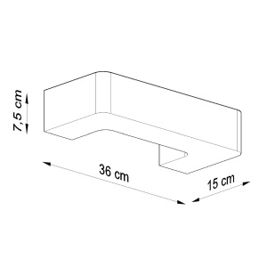 Aplica perete Magnet din ceramica Alb 36x15x7.5 cm - Img 5