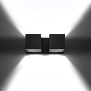 Aplica perete Quad Negru 26x12x11 cm - Img 3
