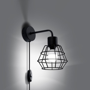 Aplica perete Suba Negru 15x23x23 cm - Img 3