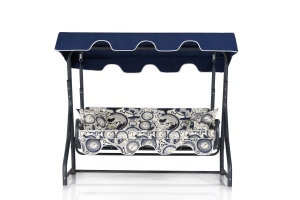 Balansoar cu 3 locuri Ruta 7 Crem 200x165x110 cm - Img 2
