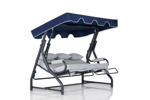 Balansoar cu 3 locuri Salvia 1 Multicolor 200x165x110 cm - Img 3