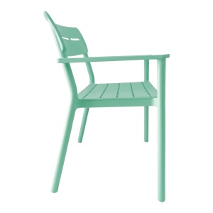 Banca pentru doua persoane Cadrin, Verde menta, 60x117x83 cm - Img 3